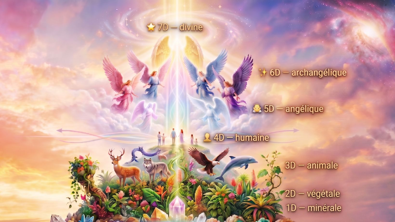 Les 7 dimensions de l'être, du minéral au divin