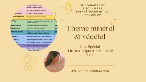 Live Spécial - Lire les 13 lignes de ton thème minéral et végétal de manière fluide